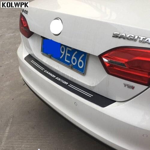 Carbon Fiber Stickers The car trunk Rear Bumper Stickers for Renault Kangoo DACIA Scenic Megane Sandero Captur Car Styling