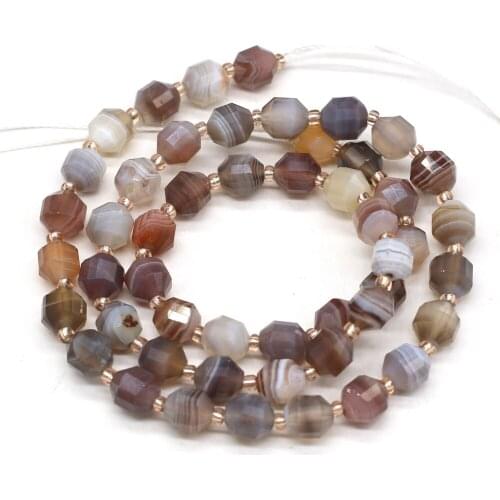 Natural Stones Persian Gulf Beaded Exquisite Olive Shape Faceted Energy Column Beads For Women DIY Jewelry Making Bracelet 6mm