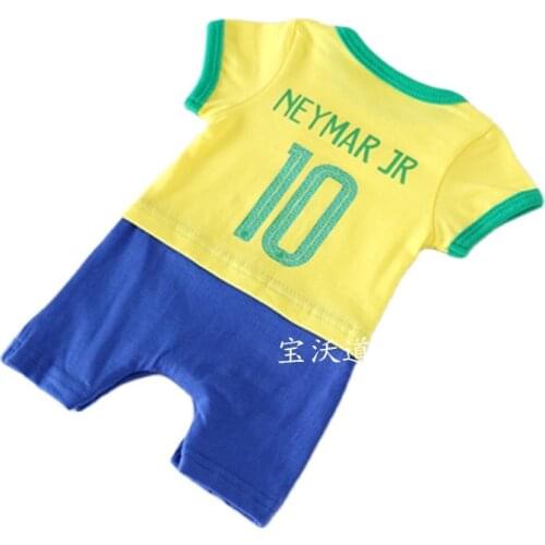 No. 10 jersey Newborn sportswear Romper Baby Outfit Sewing baby Fabric Jumpsuit Cotton Fabric Newborn Photography Props