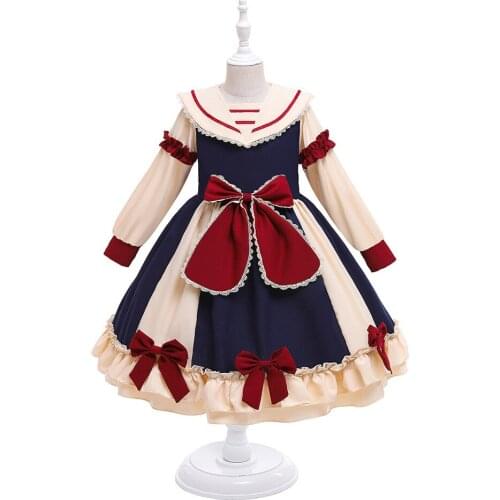 2019 new Victoria Style Olive Green Short Vintage Dress Detachable Long Flare Sleeve Lolita Dress with Layered Ruffles