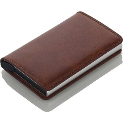 New Credit Card Holder Wallet Unisex Metal Blocking RFID Wallet ID men Card Holder Aluminium Travel Purse card case