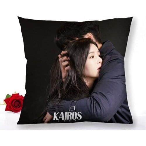 Custom Kairos KPOP Zipper Pillowcase Home Decoration Satin Fabric Square Pillowcase 40x40cm 45x45cm Bedroom Pillow Cover 1.15