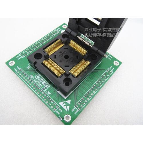 Clamshell IC51-1444-1354-7 QFP144 PITCH 0.5mm with PCB IC Burning seat Adapter testing seat Test Socket test bench