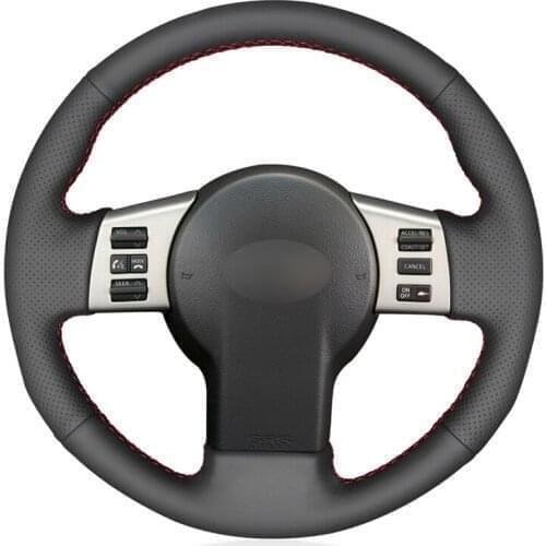 Hand-stitched Black Genuine Leather Car Steering Wheel Cover for Infiniti FX FX35 FX45 2003-2007 2008 Nissan 350Z 2002-2009