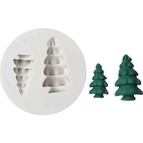 Christmas Tree Silicone mold fondant cake decorating tools chocolate European Relief Silicone Mold Fondant Mold