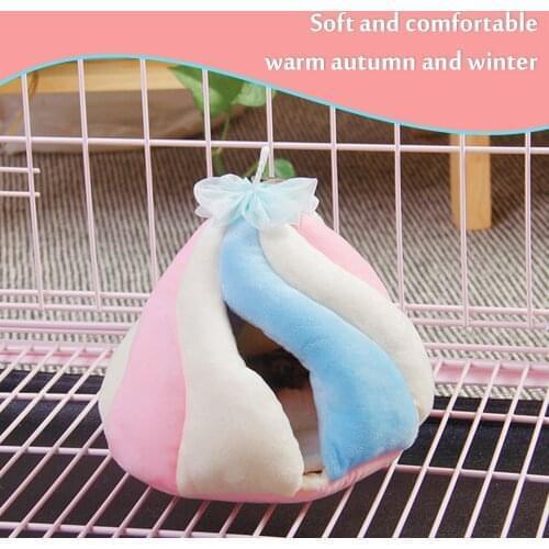 Pet House Guinea Pig Hamster Cotton Bed House Small Animal Nest Autumn And Winter Warm Ferrets Hamsters Hedgehogs Rats Product