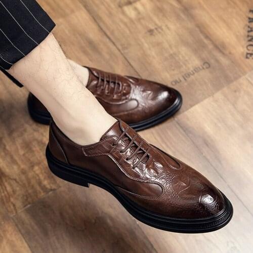 Shoes mens wedding party shoes business dress luxury Oxford mens shoes breathable office shoes zapatillas hombre мужская обувь