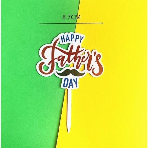 Happy Fathers Day Cake Deocration Acrylic Cake Toppers Dessert Decor for Father`s Cake Decor Gift for Super Dad Cupcake Toppers