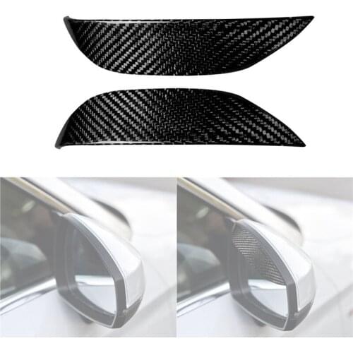 Universal Carbon Fiber Car Rear View Mirror Sticker Rain Shield Guard Auto Rearview Mirrors Rain Shade Rainproof Eyebrow Cover