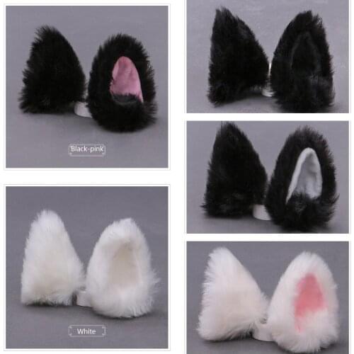 Kawaii Anime Lolita Cosplay Fancy Cat Ears Hair Clip, Bunny Ears Hair Clips Halloween Party Headband Cosplay Costume Headwear