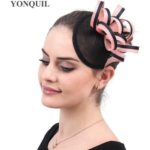 Elegant Women Fahion Headwear Hair Pin Formal Dress Occasion Fedora Cap Sinamay Wedding Fascintor Hat Women Fashion Headpiece