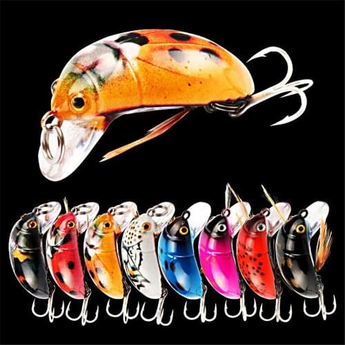 1Pc 38mm/4.1g Fishing Tackle Cicada Bait Fishing Lure Insect Bug Lure Sea Beetle Crank Floating Wobblers Bass Carp Hard Bait