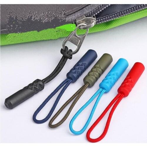 10Pcs Plastic Zipper Pull Cord Rope Tag Fixer Pullers Zip Puller Replacement Ends Lock Zips Bags Clip Buckle Travel Accessories