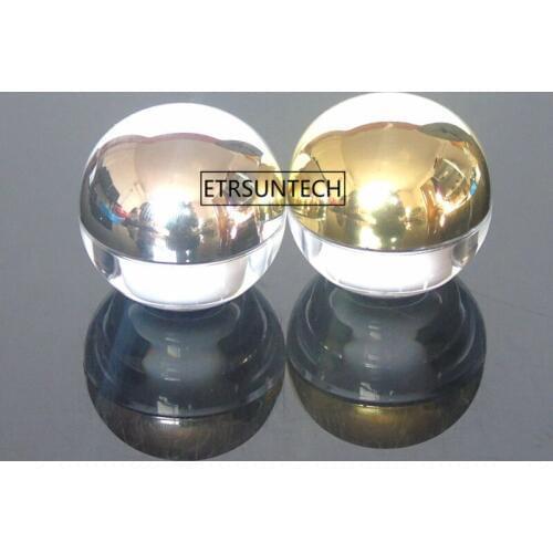 100pcs 5G Plastic Round Spherical Jar, Cosmetic Cream Sample Packing Box, Gold Silver Color Container F2282