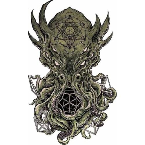 13cm x 8cm for Concept for A Sacred Geometry Cthulhu Anime Bumper Car Stickers Decal Cartoon Surfboard Car Styling
