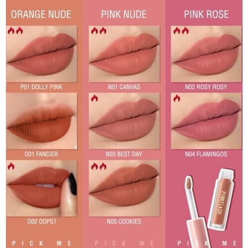 14 Colors Lipgloss Matte Velvety Lipstick Liquid Matte Waterproof Lip Tint Full & Rich Sexy Lip Makeup Cosmetic TSLM2