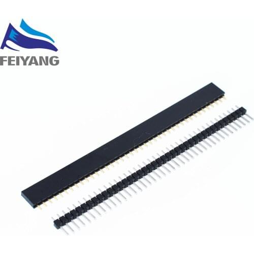 20pcs/lot 40 Pin 2.54mm Female Single Row + 40P male single Row each 10pcs New in tock High quality hot sale danmu+danpai