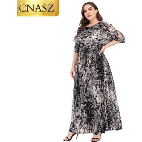 2020 New Fashion Printed Waist Plus Size Womens Dress Bohemian Long Skirt Long Summer Elegant Dress For Women