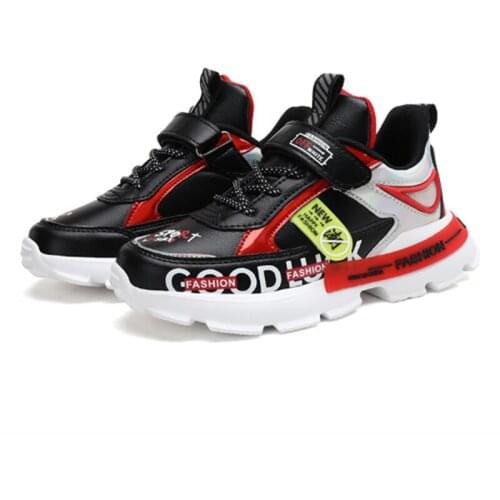 2020 Autumn Children Shoes Boy Leather Anti-Slippery Fashion Running School Trainers Girls Outdoor Lightweight Fashion Casual S