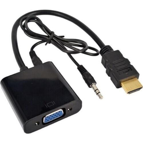 HDTV to VGA Adapter With Audio cable Male to Female Video Coverter High Quality HDMI-Compatible Connector for PC Laptop xbox/ps3