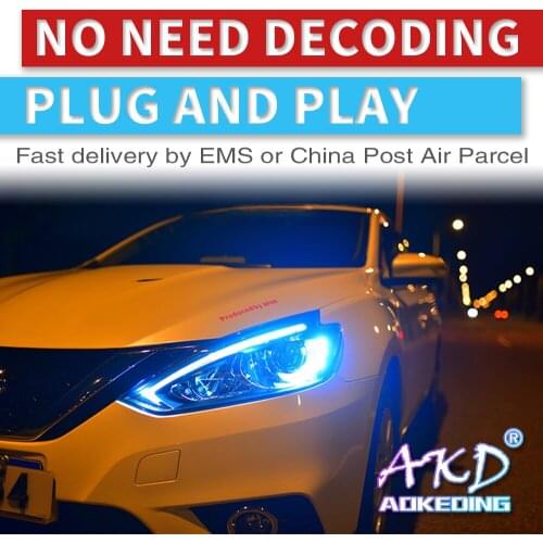 AKD Car Styling Headlights for Nissan Sentra Sylphy 2016-2018 LED Headlight DRL Head Lamp Led Projector Automotive Accessories