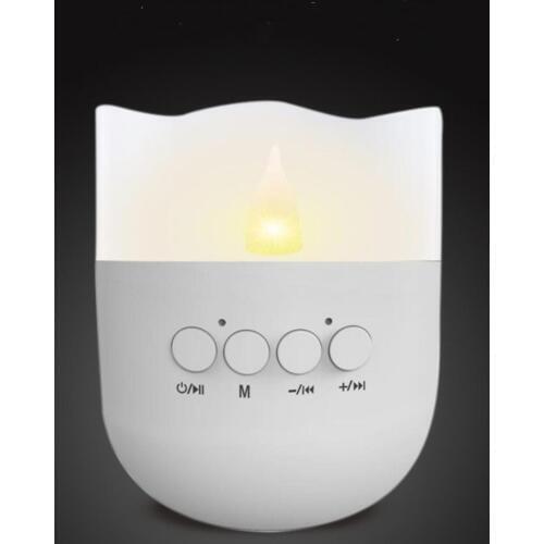 Wireless Electronic Candle Lamp LED Night Light Bluetooth Audio Speaker MP3 Player TF Card Slot Li-ion Battery Table lamp