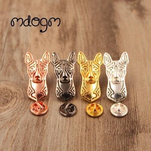 Mdogm Basenji Brooches And Pins Suit Cute Jewelry Funny Metal Small Father Collar Badges Gift For Male Men B101