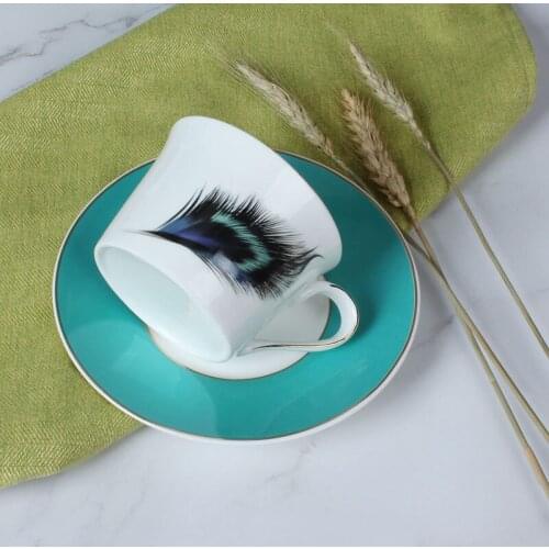European Style Cup Golden Coffee Cup Lace Golden Dish Louisa Bookface Wedding Birthday Gift Tea Cup Home Decoration