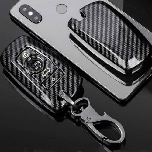 Carbon Fiber ABS Car Key Case For BMW F30 F20 F10 F18 F22 F01 X3 X4 F06 F02 M3 M5 Smart Keychain Remote Control Fob Shell Cover