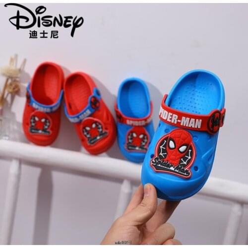 Disney Kids Slippers for Boys Girls SpiderMan Shoes Summer Toddler Flip Flops Baby Indoor Slippers Beach Swimming Slippers Child