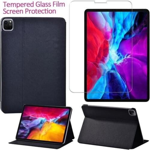 For Apple IPad Pro 9.7'' 10.5''/IPad Pro 11'' 2018 2020 Tablet Stand Cover Case + Tempered Glass Protective Film + Pen