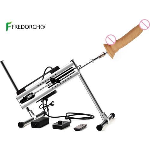 Fredorch F6S Vac u Lock 120W Sex Machine With Remote Control Super Silent Ultra Love Machine With Free Dildo for Women and Men
