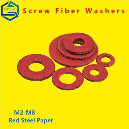 Insulating Spacers Red Screw Insulating Fiber Washers Red Steel Paper Fiber Insulating Flat Washer Insulation Seal Gasket GB