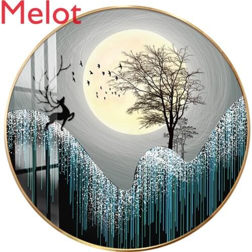 Painting Affordable Luxury Entrance Painting round Modern Minimalist Corridor Aisle Wall Decorative Painting Nordic