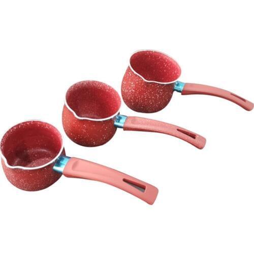 Mini Single Handle Anti-scalding Ceramic Coffee Pot Non-stick Coating Milk Pan