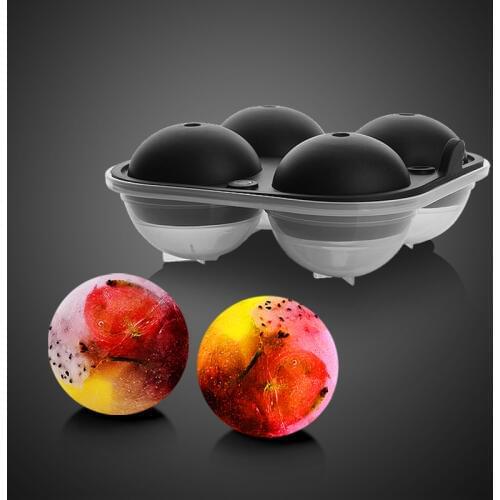 Nordic kitchen creative tool big ice ball silicone ice tray making box, whiskey ice cube mould DIY ice cold beverage beer