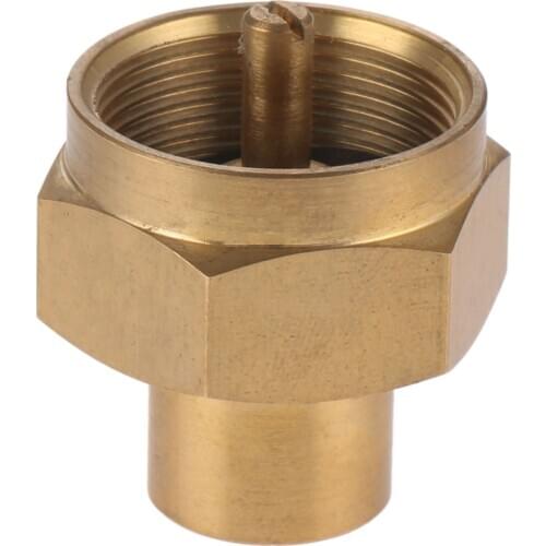 Brass 1LB Propane Gas Bottle Refill Adapter With 1/4 NPT Thread For Grill