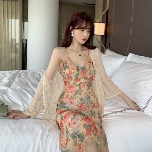 Summer Women Dress Sexy Party Chiffon Floral Elegant Clothes Sundress Prom long Dresses club outfits For Womans Clothing 2021