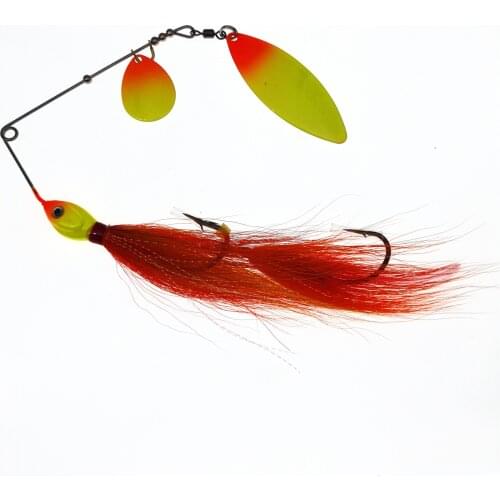MUKUN Fishing Spinnerbait Lures 39g Double Willow Blade Spinner Baits for Bass Pike Tiger Muskie Metal Jig Lure