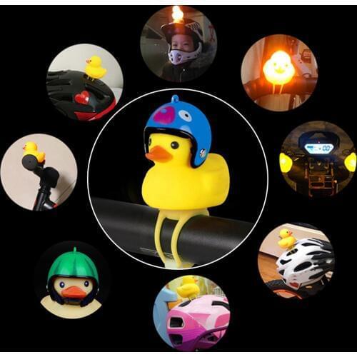 Cartoon Duck Head Light Shining Duck Bicycle Bells Handlebar Bicycle Accessories Animal Bicycle Light Cartoon Little Yellow Duck