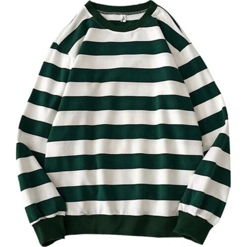 New Sweaters Men Classic Striped Pullover Male Sweatshirt Streetwear Hip Hop Rainbow Sweater Men Clothes 2021 Casual Pullover