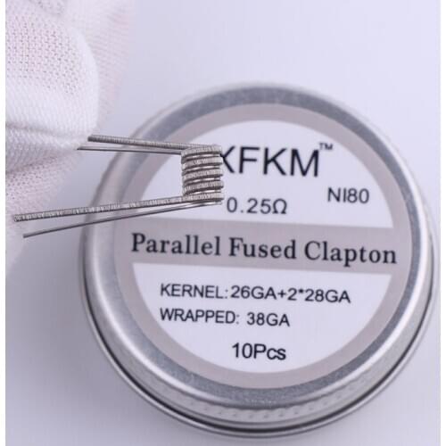 NEW XFKM NI80 High Density Clapton Prebuilt Coils Premade Coil for RDA RTA RBA Mod Heating Wire MTL coils