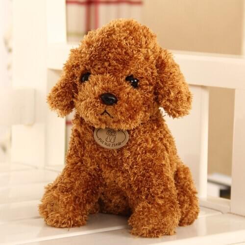 New Cute Simulation Dog Plush Toy Stuffed Animal Puppy Doll Teddy Dog Doll for Kids and Annual Party Gift Drop Shipping