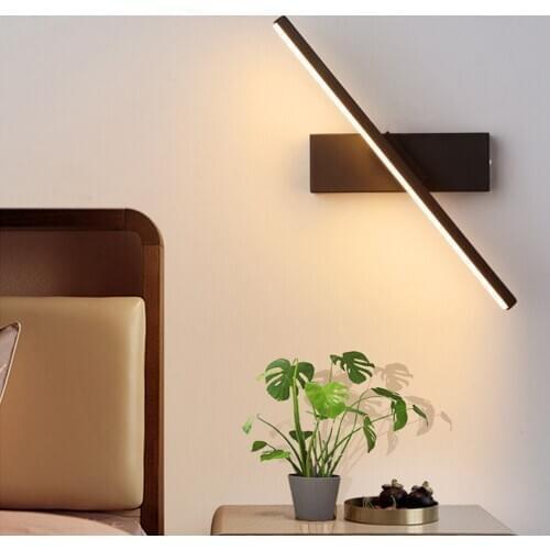 Bedroom Bedside Wall Light 330° Rotatable Adjustable Light Angle Indoor LED Wall Lamp Simple Light Fixture Aluminum AC110/220V