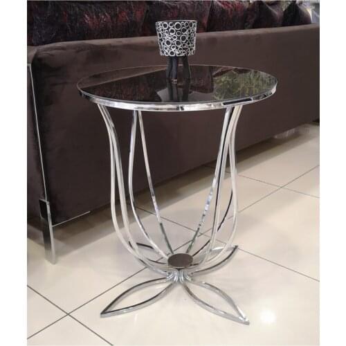 Modern Metal Foot Tulip Motif Silver Side coffee table coffee tables table basse furniture living room table