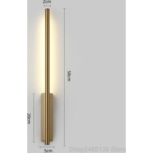 Modern Golden LED Wall Lamp Bedroom Bedside Wall Light Bathroom Mirror Front Lamp Living Room Staircase Aisle Lighting Fixture