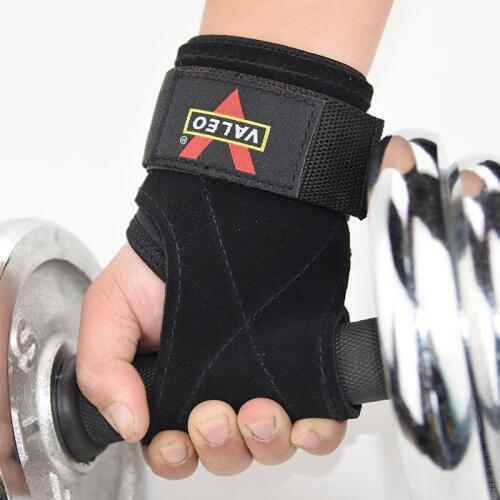 Genuine Leather Weight Lifting Sports Gloves For Dumbbells Crossfit Bodybuilding Fitness Gloves Weight Gloves Grips Wrist Wraps