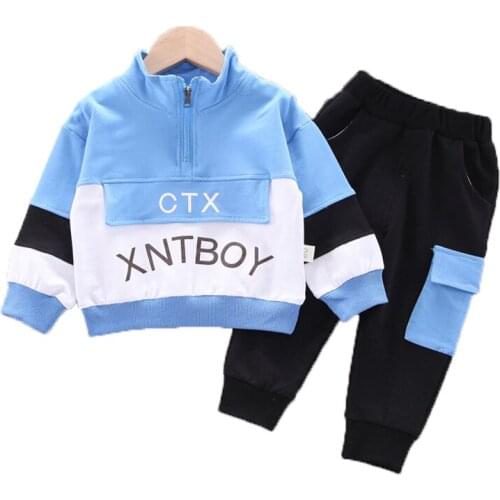 Spring Baby Boys Girls Clothing Sets Autumn Children Letter Coats Pants Sets Kids Fashion Toddler Sweatshirt Tracksuit Outfit