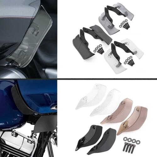 Motorcycle Upper Batwing Fairing Side Accents Air Wind Deflectors Black For Harley Touring Road Glide '15-21 FLTRX FLTRXS FLTRU