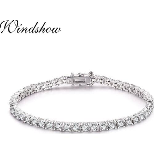 3mm 925 Sterling Silver Cluster Round AAA CZ Zironia Tennis Bracelets Pulseras Pulseira Bracelete Women Jewelry Girl Friend Gift